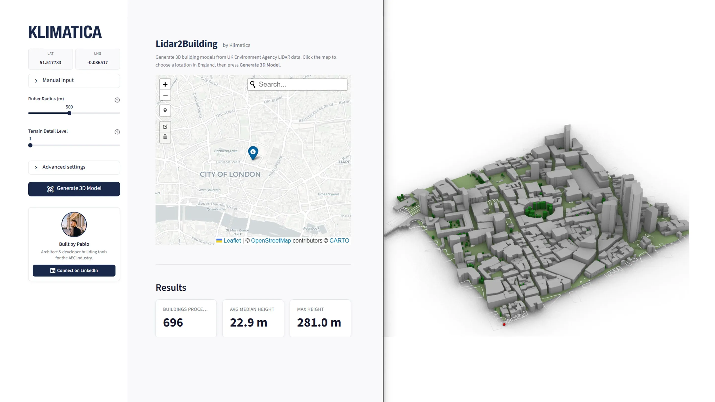 LiDAR2Building Geospatial Engine
