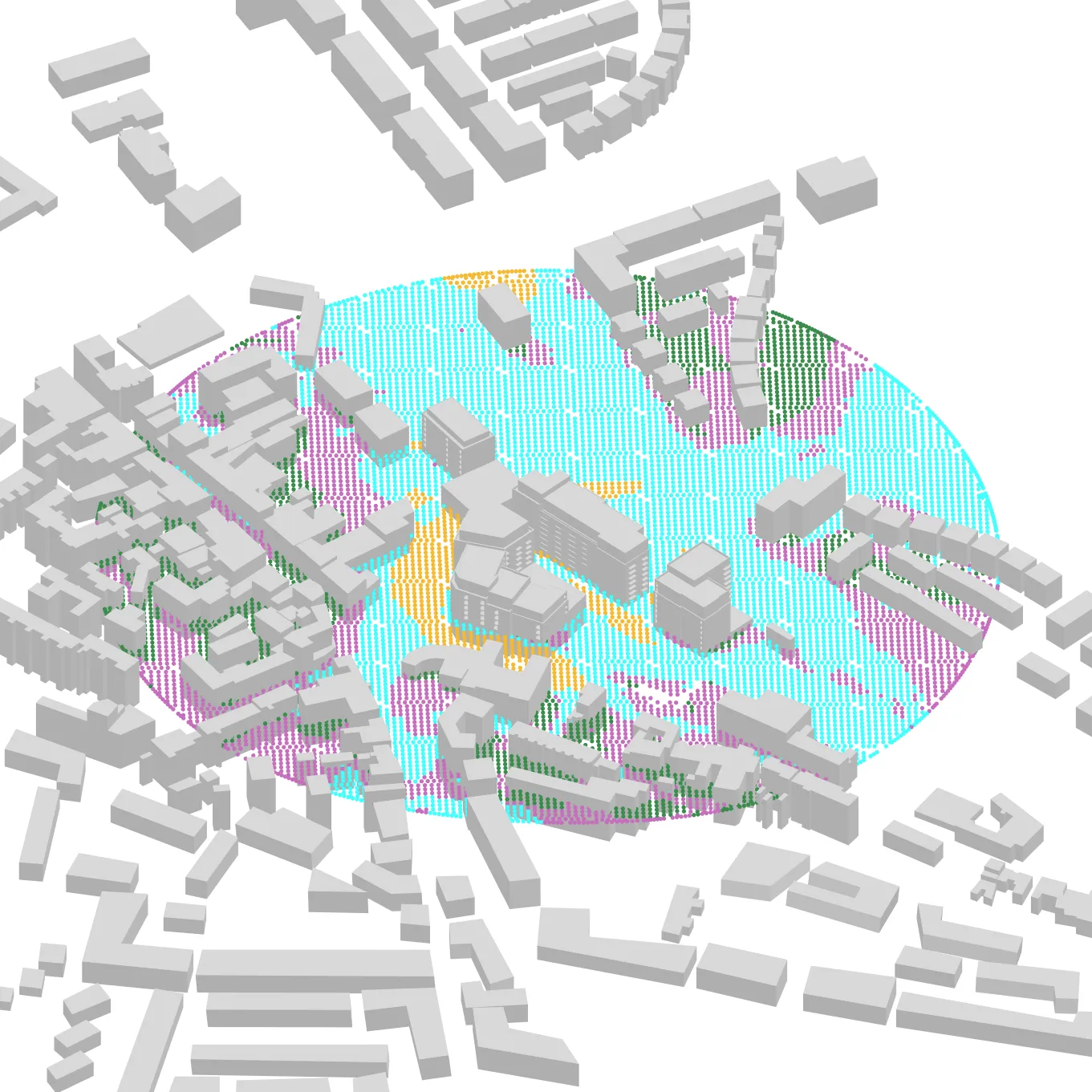 Annual UTCI outdoor comfort map for the City of London development site
